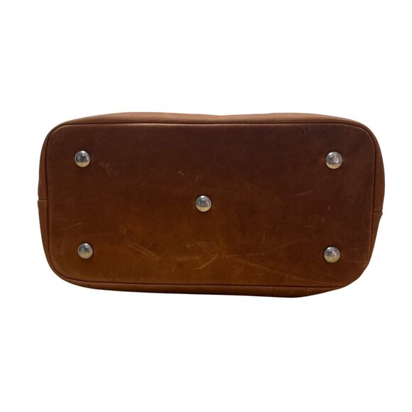 Puro Utz Pin Pin Cowhide & Leather Adjustable Strap Zippered Pocket Bucket Bag - Picture 5 of 13